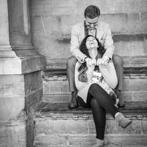 ritratto di coppia in centro di Firenze durante photoshoot