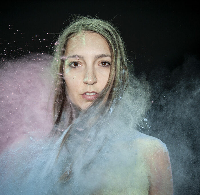 Female artistic portrait with explosive effects by Jenny Liedholm