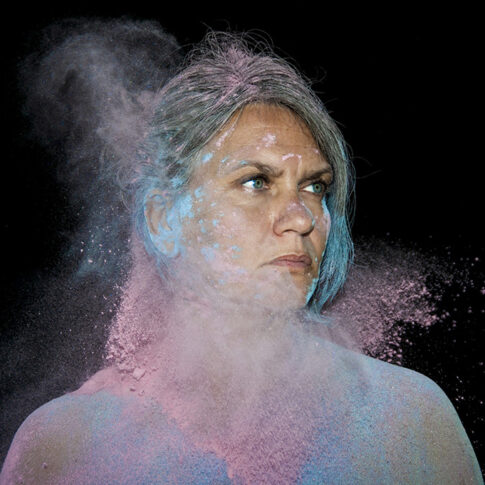 Flour explosion with colorful effects by Jenny Liedholm