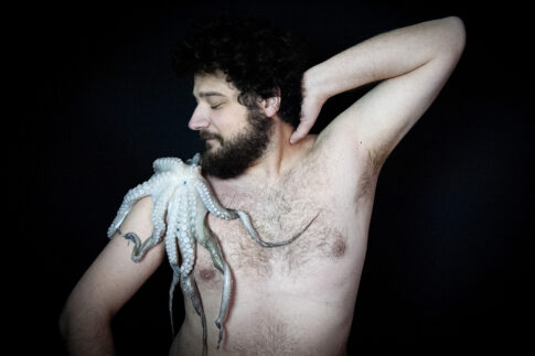 Artistic portrait from the fish and nude series of Jenny Liedholm