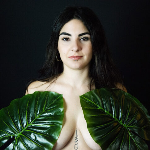 beautiful female artistic portrait in jungle theme by Jenny Liedholm